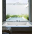 MTI Baths White 72 x 48-1/4 in. Soaker Drop-In Bathtub with Center Drain 