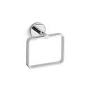 Rectangular Closed Towel Ring in Polished Chrome