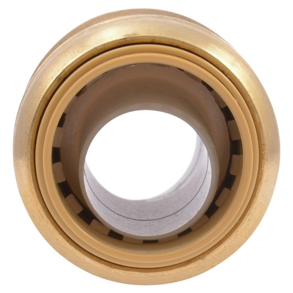 SharkBite&reg; Natural Brass Push Brass Press Coupling 