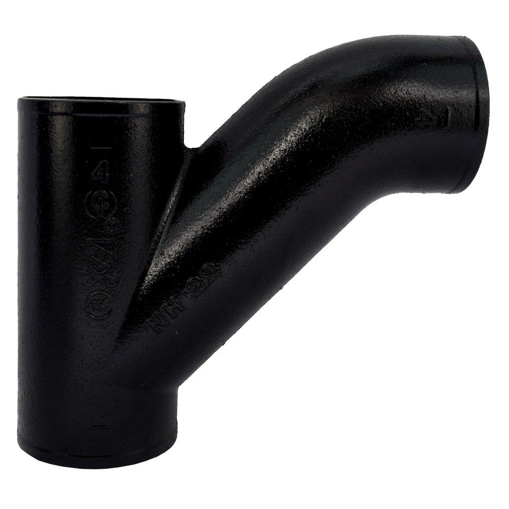 Black No Hub Cast Iron Combination Wye 