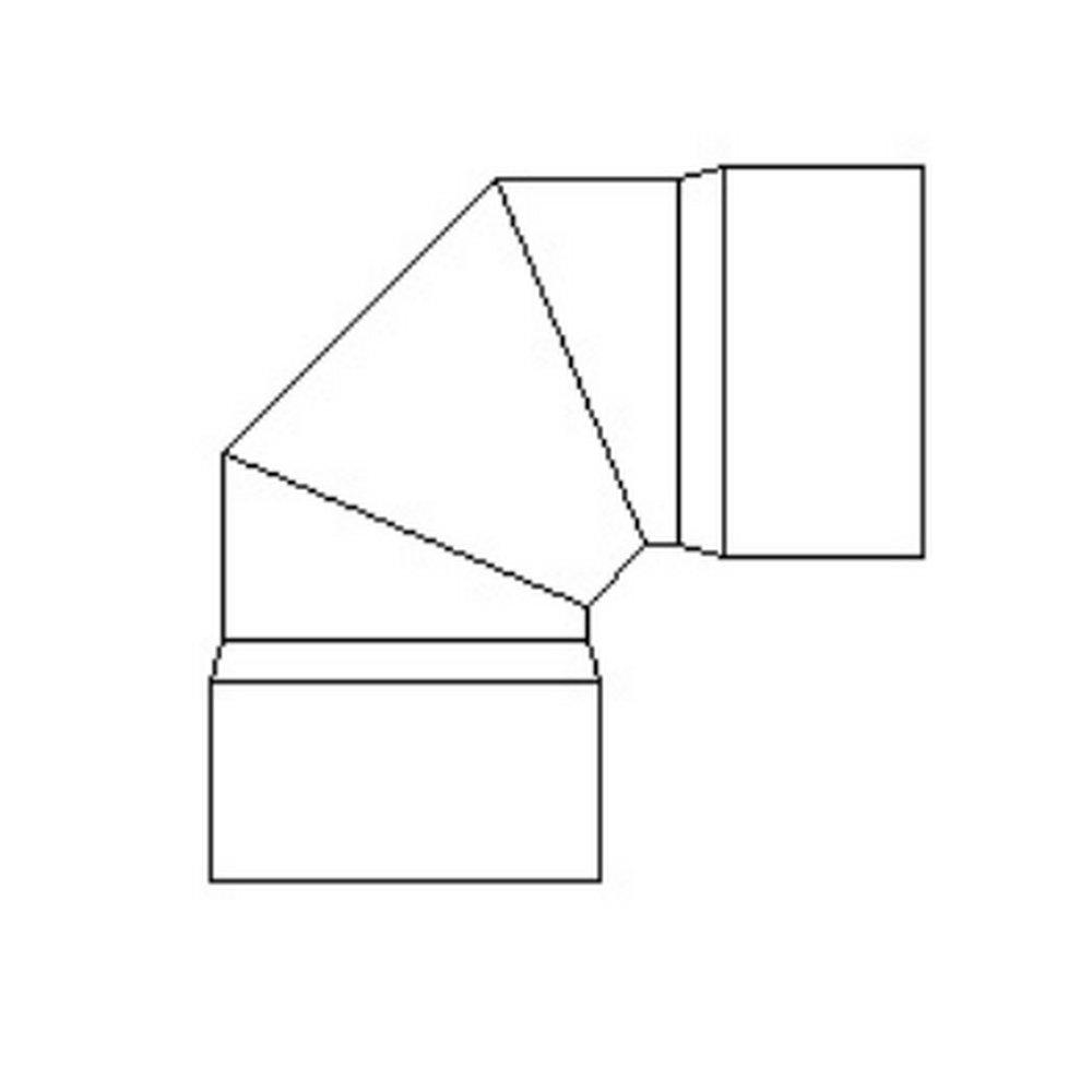 GPK Hub Solvent Weld Sewer Straight SDR 35 PVC 60 Degree Elbow 