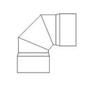 GPK Hub Solvent Weld Sewer Straight SDR 35 PVC 60 Degree Elbow 