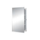 Jensen White 16 x 36 in. 1-Door Beveled Mirror Edge Medicine Cabinet 