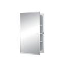 Basic White 26 x 16 in. Single Beveled Mirror Overpacked 