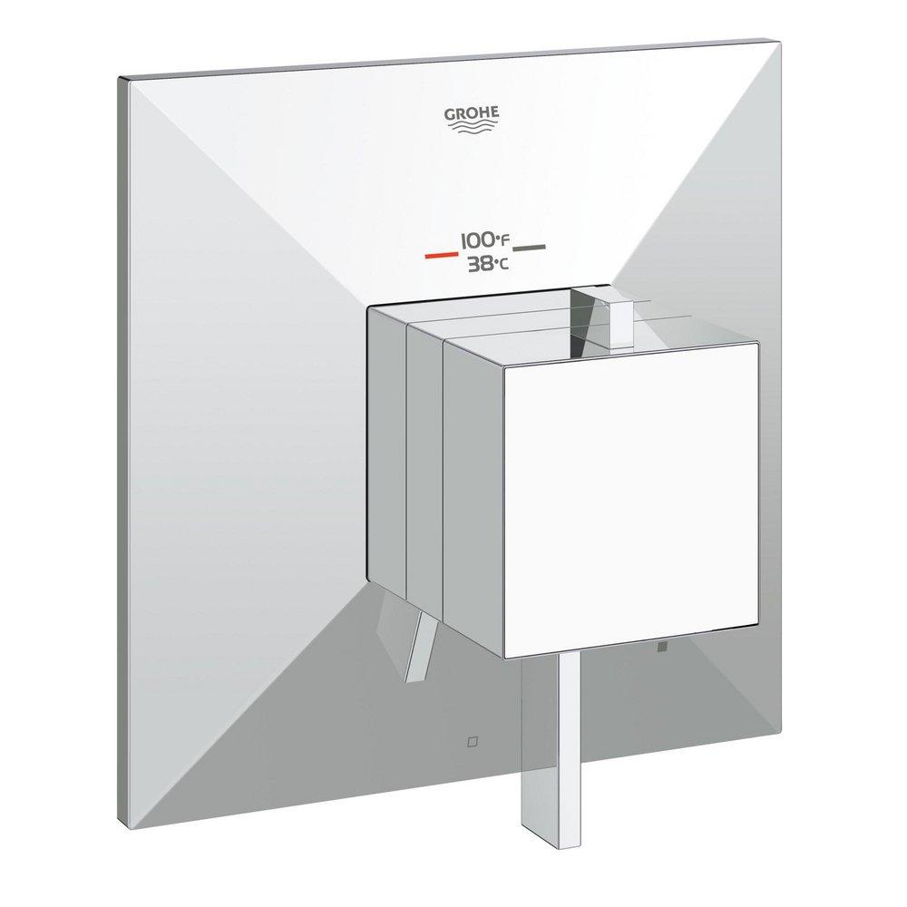 GROHE StarLight Chrome 6.3 gpm Thermostatic Trim with Control Module with Single Lever Handle 