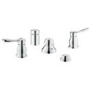 Double Lever Handle Vertical Bidet Faucet in Starlight Polished Chrome