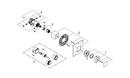 GROHE StarLight&reg; Chrome 2-Function Pressure Balancing Trim with Control Module 