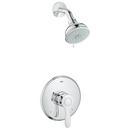 2.5 gpm Authentic Shower Faucet Combination Set in Starlight Polished Chrome