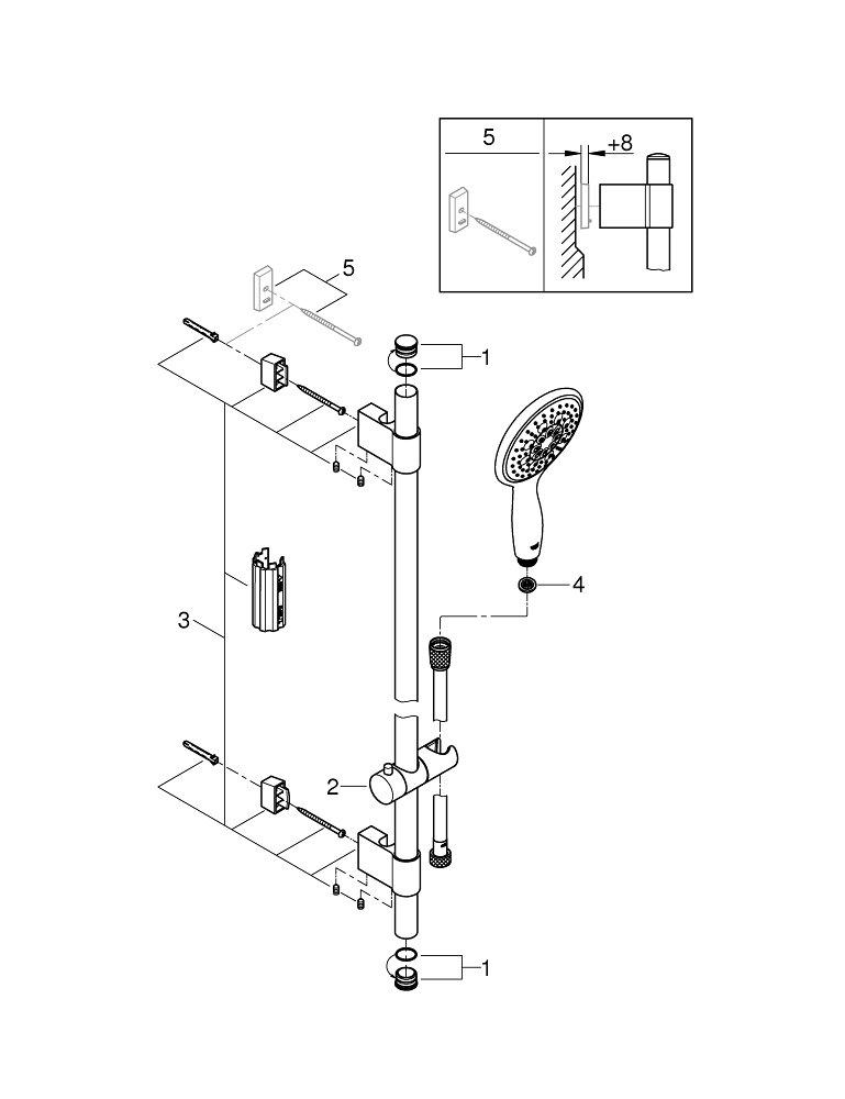 GROHE StarLight&reg; Chrome Dual Function Hand Shower 