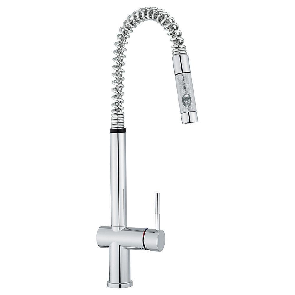 Franke Polished Chrome Spiral Spring Faucet with Single Lever Handle 