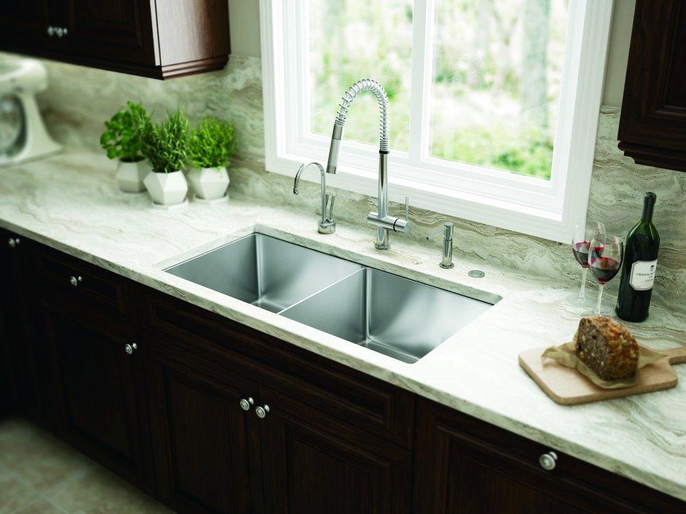 Franke Polished Chrome Spiral Spring Faucet with Single Lever Handle 