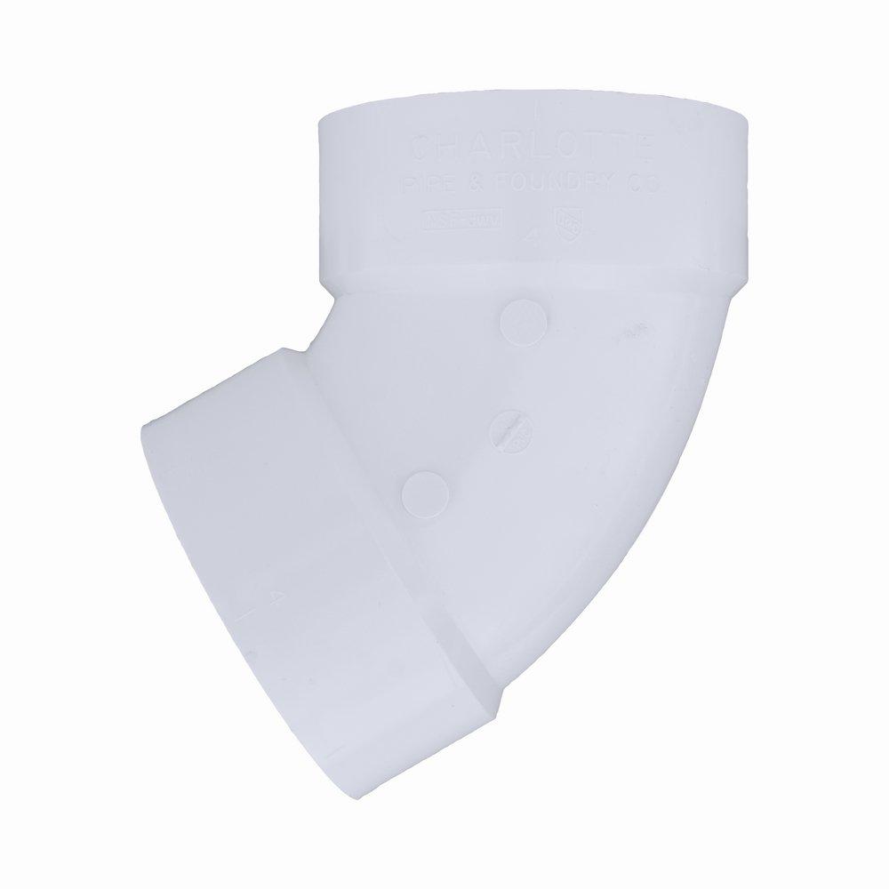 White PVC DWV 60&deg; Elbow 