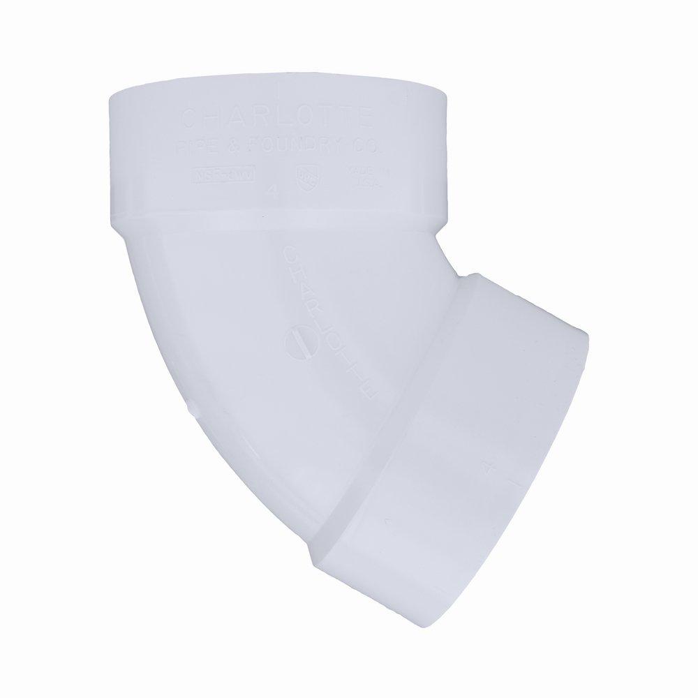 White PVC DWV 60&deg; Elbow 