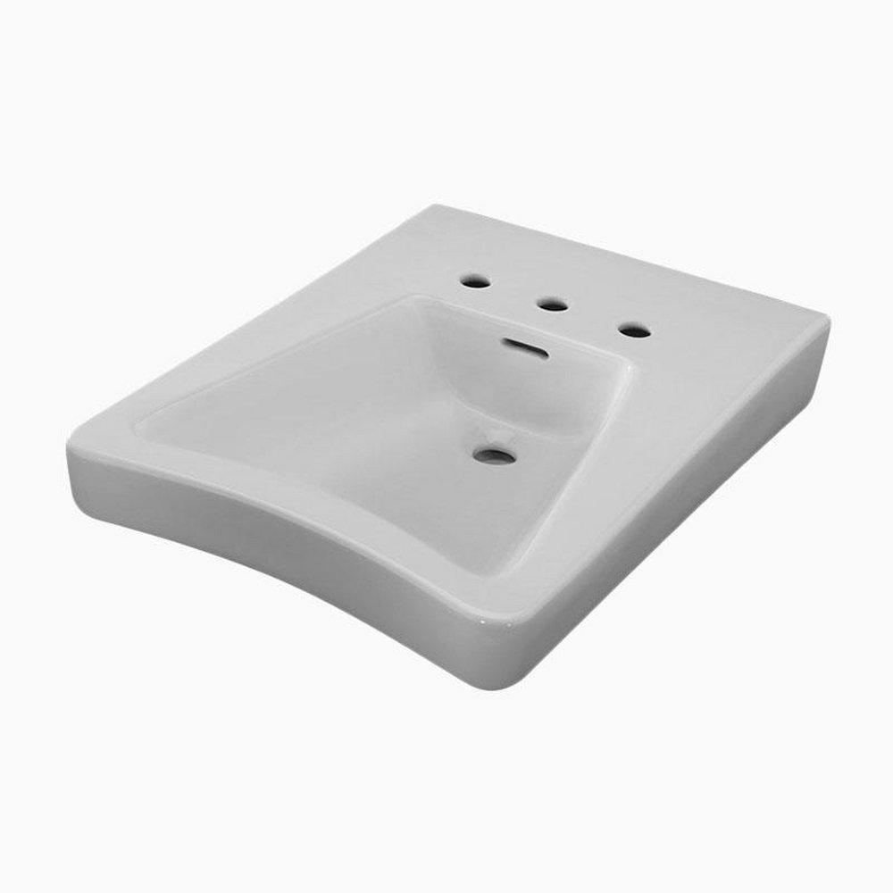 Sloan Valve White 3-Hole Wall Mount Lavatory Sink 