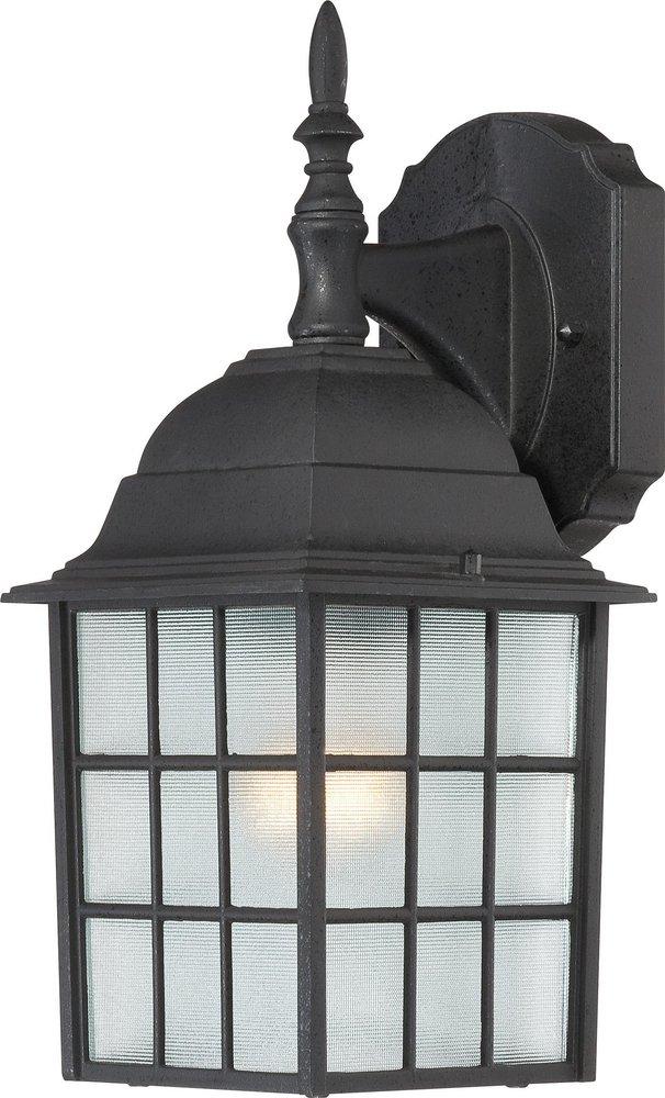 NUVO Textured Black 100W 1-Light Medium Lantern 
