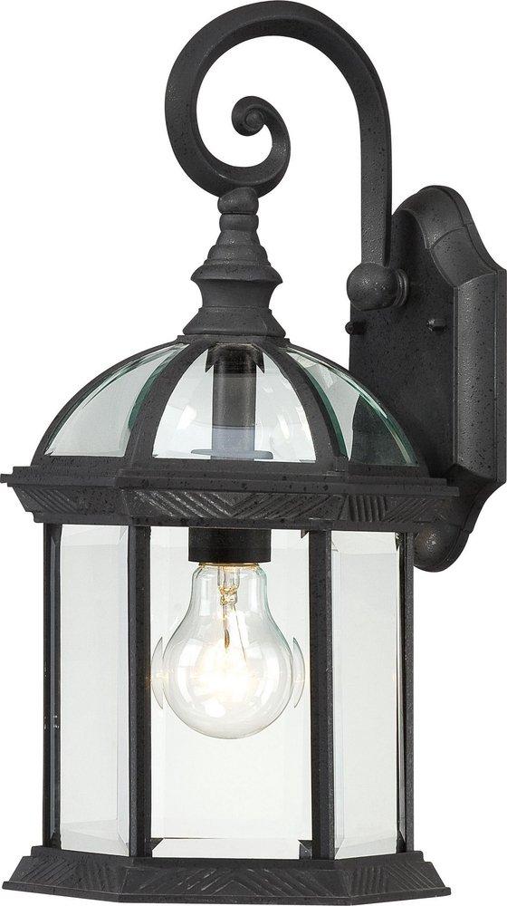 NUVO Textured Black 100W 1-Light Medium Base Lantern 