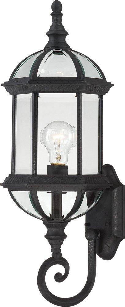 NUVO Textured Black 100W 1-Light Medium E-26 Incandescent Outdoor Wall Sconce 