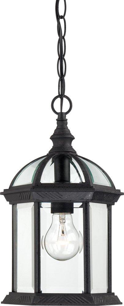NUVO Textured Black 100W 1-Light Outdoor Pendant 