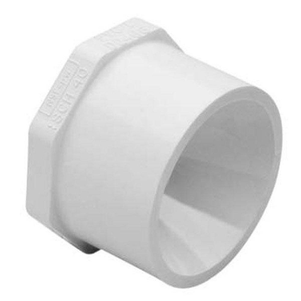 White Spigot Schedule 40 PVC Plug 