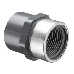 1-1/2 in. Socket x SR FPT Schedule 80 PVC Adapter with Stainless Steel Thread
