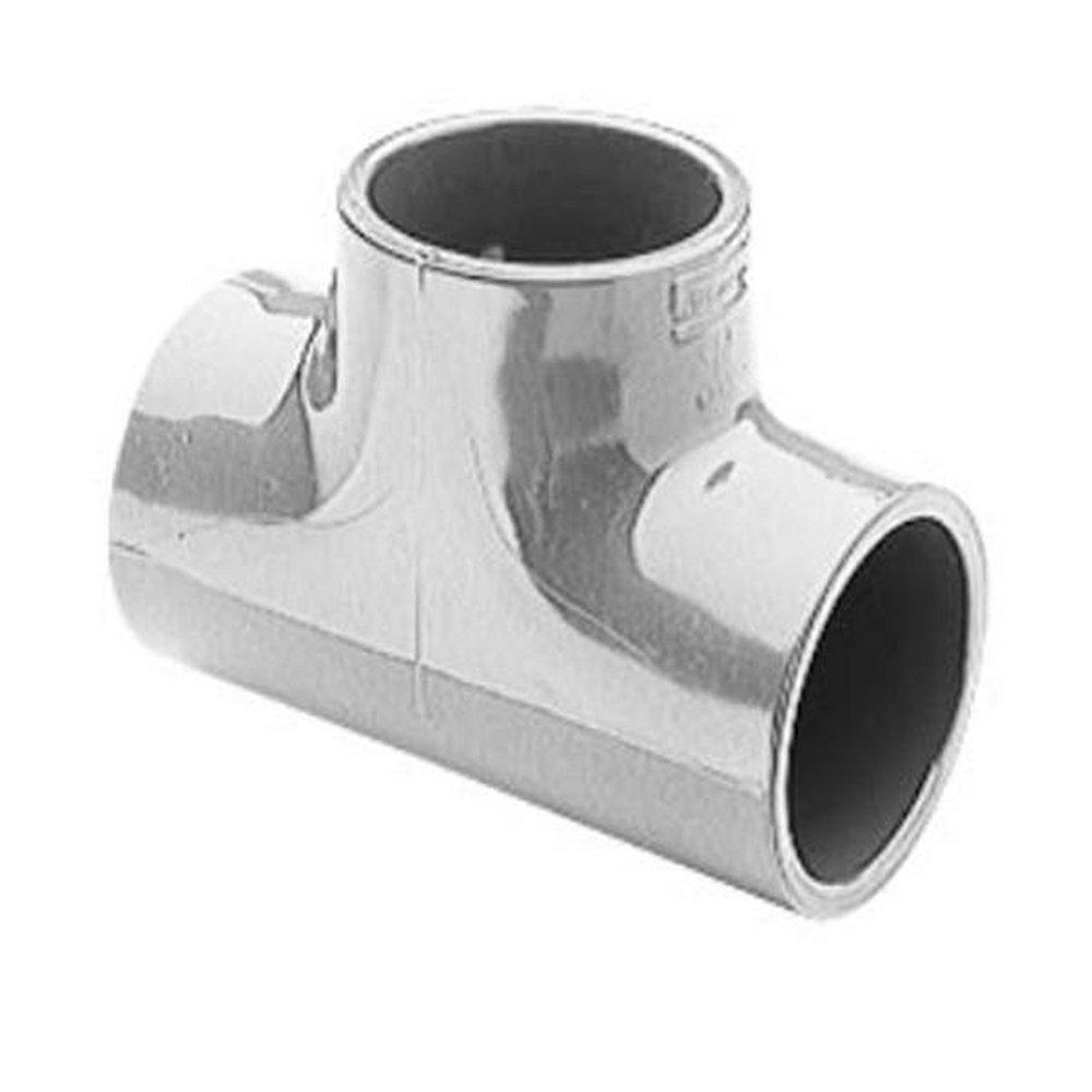 Grey Socket Weld Schedule 80 Extra Heavy Domestic PVC Reducing Tee in Grey 
