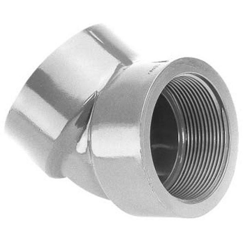 Grey FIPT Threaded Straight Schedule 80 CPVC 45 Degree Elbow 