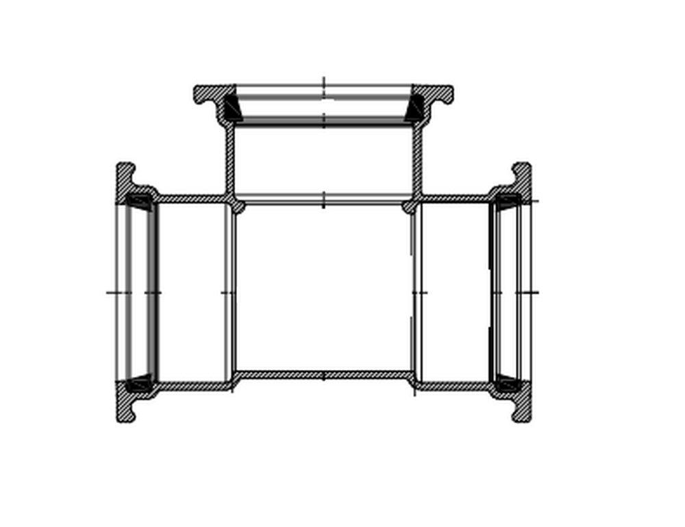 Harrington Corporation IPS Ductile Iron Reducing Tee 