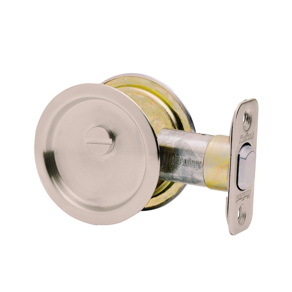 Kwikset Polished Chrome Round Privacy Pocket Door Lock 