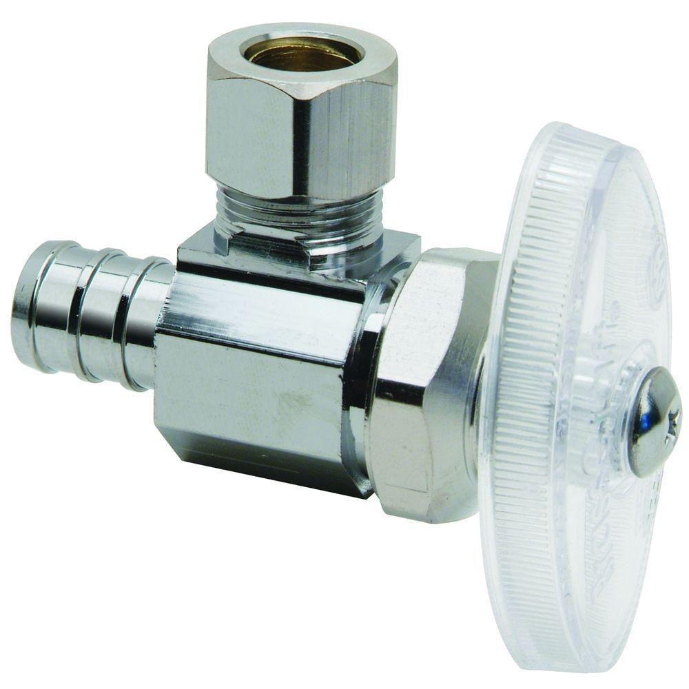 Legend Valve & Fitting Chrome Plated F1807 x OD Tube Oval Handle Angle Supply Stop Valve in Chrome Plated 