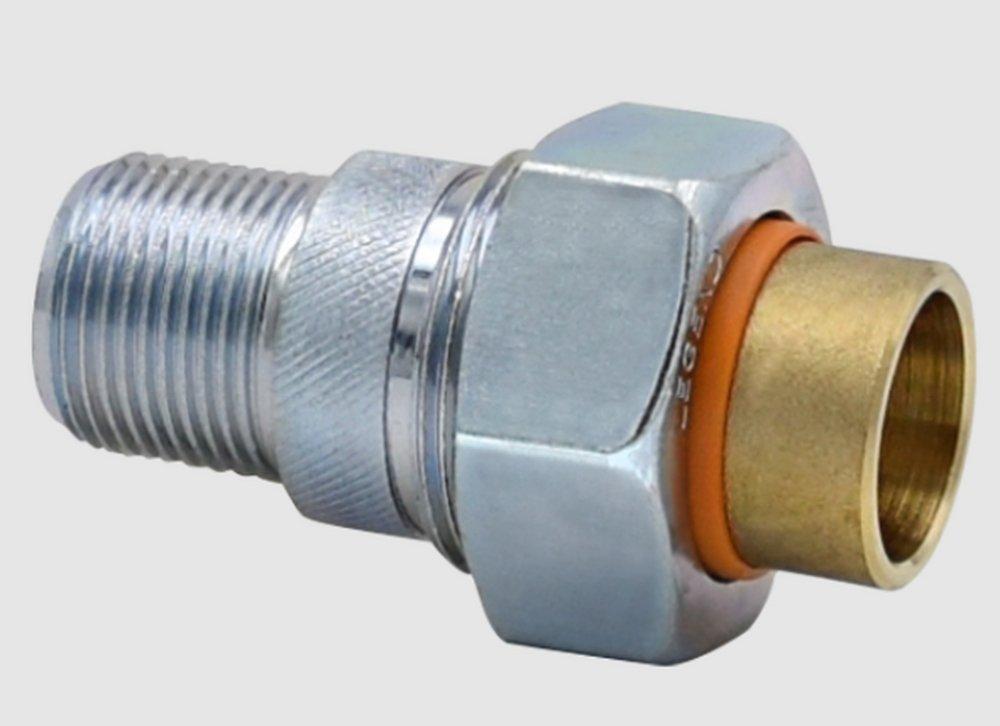 Legend Valve & Fitting 2-7/100 in. MNPT x Sweat Galvanized Forged Carbon Steel Dielectric Union 