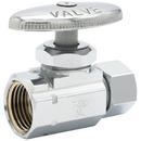 Legend Valve & Fitting Polished Chrome FNPT x OD Tube Straight Supply Stop Valve in Polished Chrome