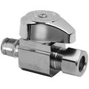 Legend Valve & Fitting Chrome Plated OD Tube Lever Straight Supply Stop Valve in Chrome Plated 