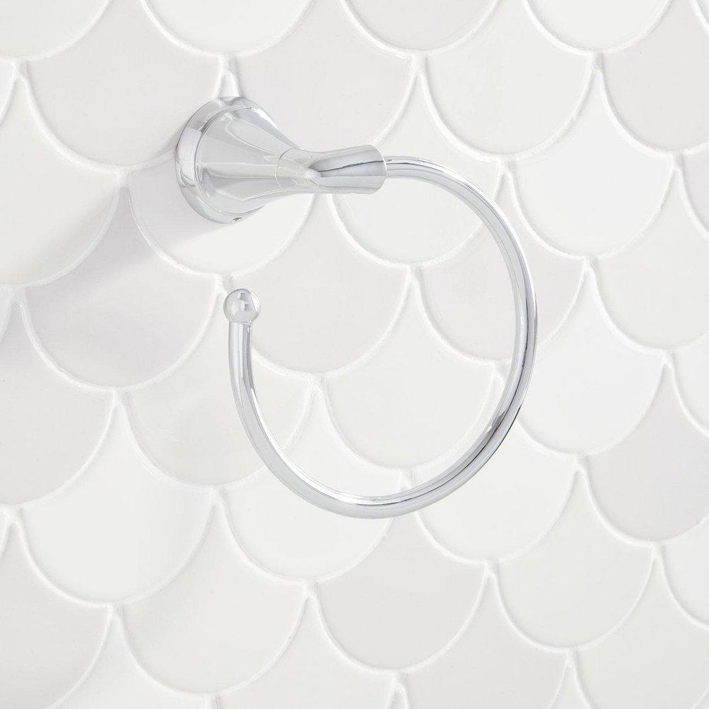 Signature Hardware Chrome Round Open Towel Ring 