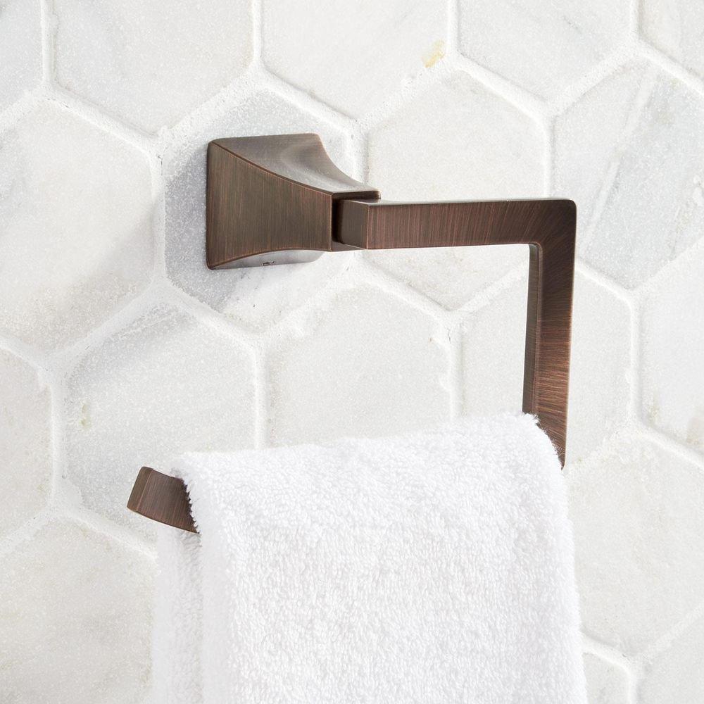 Signature Hardware Oil Rubbed Bronze Towel Ring 