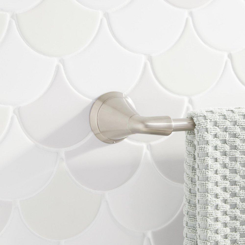 Signature Hardware Brushed Nickel 20-1/8 in. Towel Bar 