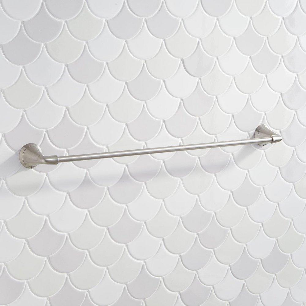 Signature Hardware Brushed Nickel 24 in. Towel Bar 