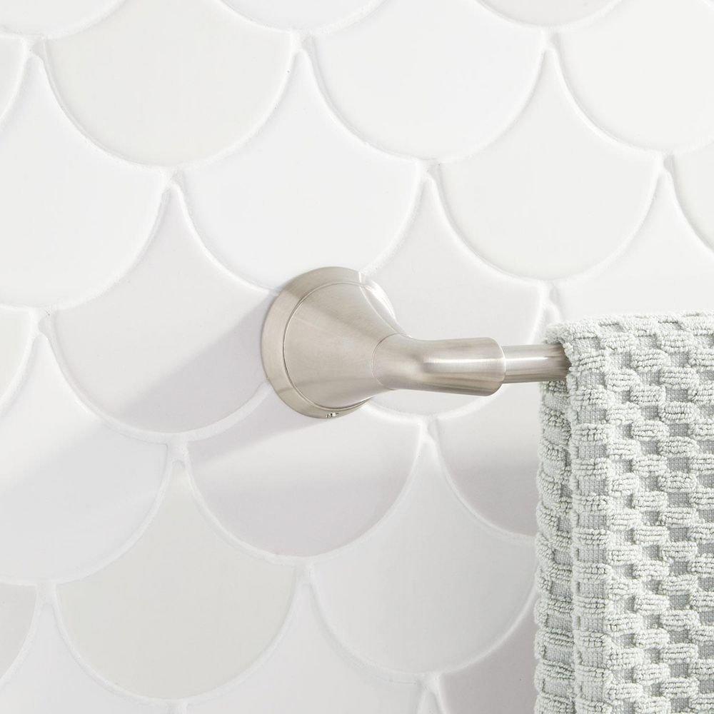 Signature Hardware Brushed Nickel 26-1/8 in. Towel Bar 