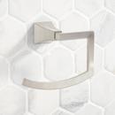 Signature Hardware Brushed Nickel Rectangular Open Towel Ring 