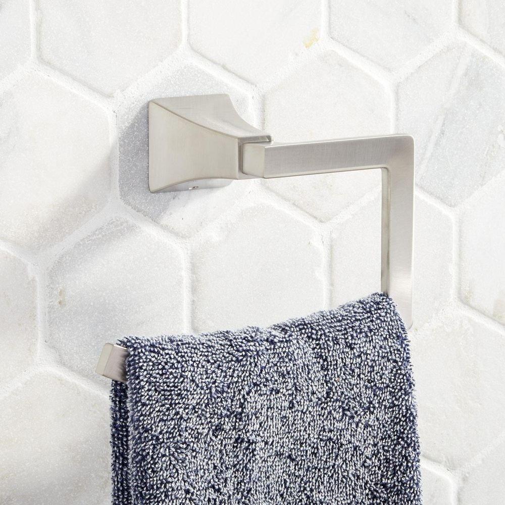 Signature Hardware Brushed Nickel Towel Ring 