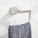 Rectangular Open Towel Ring in Brushed Nickel