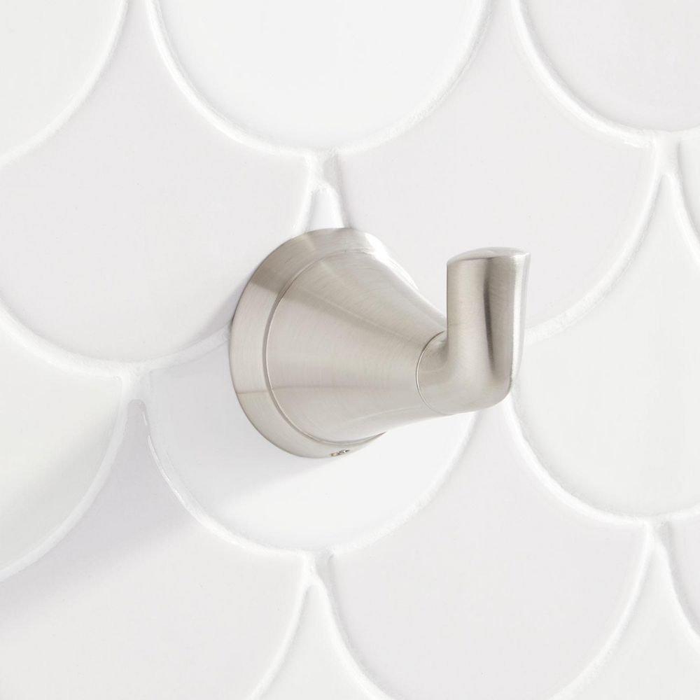 Signature Hardware Brushed Nickel Robe Hook 