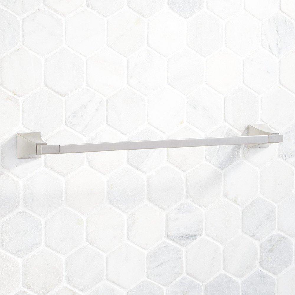 Signature Hardware Brushed Nickel 19-3/4 in. Towel Bar 
