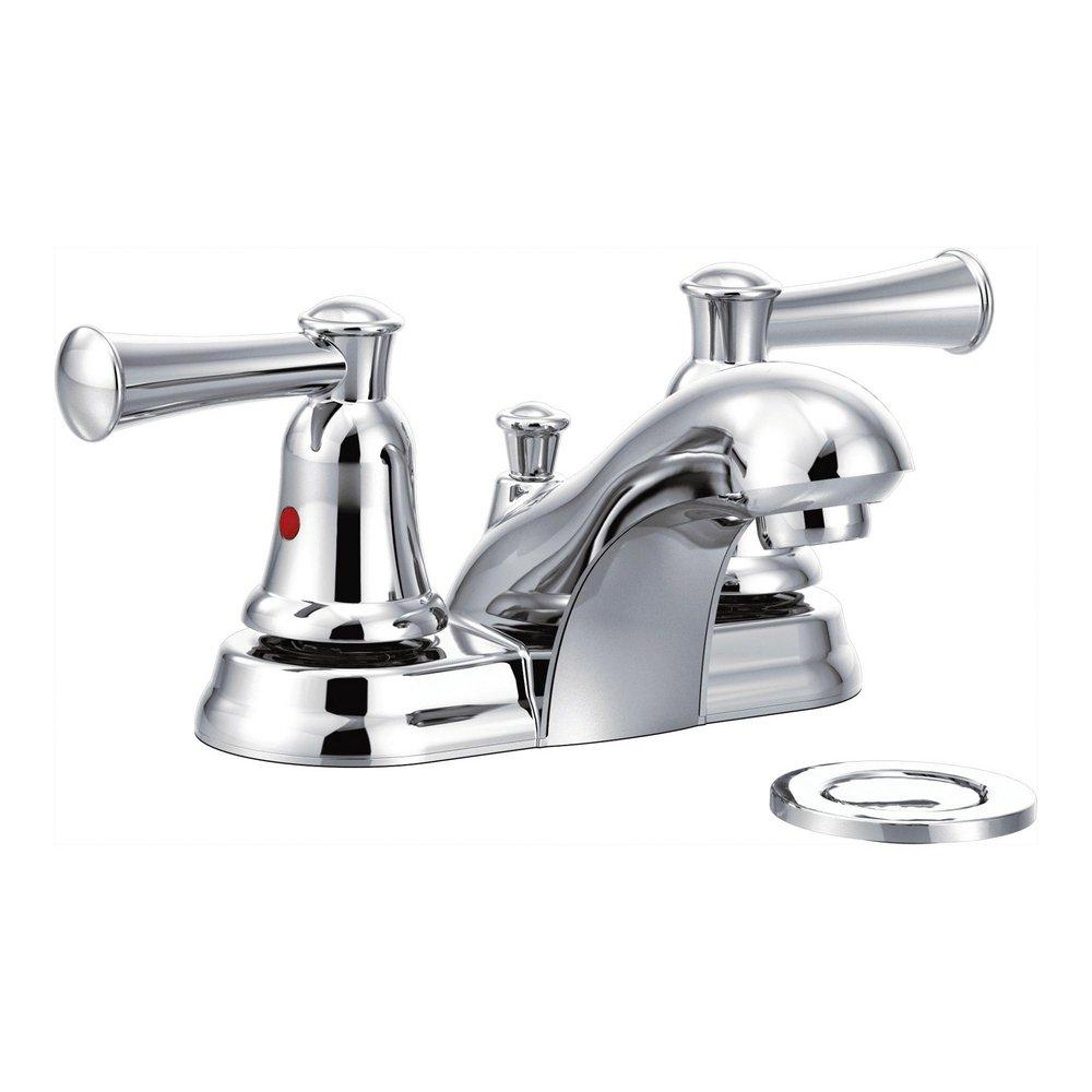Cleveland Faucet Group Chrome Two Handle Centerset Bathroom Sink Faucet 