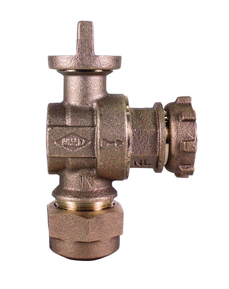 A.Y. McDonald CTS x Meter Brass Angle Ball Valve 
