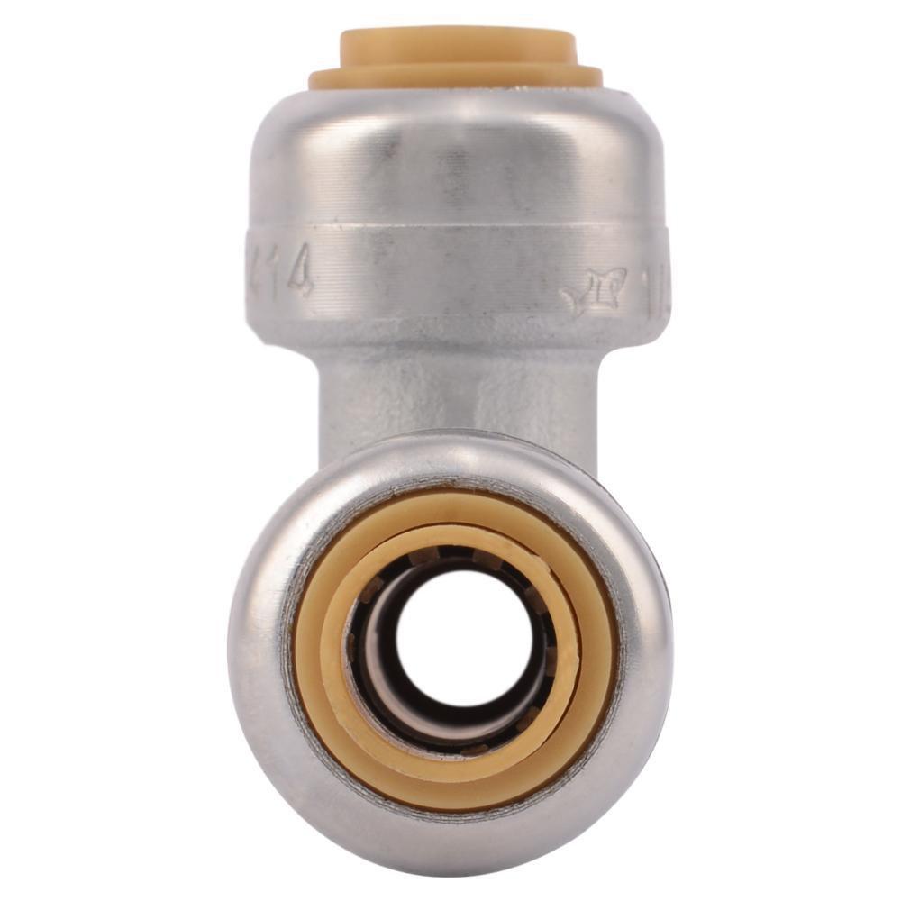 SharkBite&reg; Polished Chrome Brass Straight Stop Valve Tee Adapter 