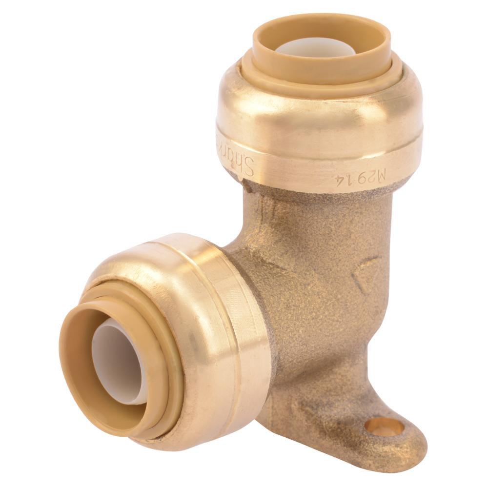 SharkBite&reg; Natural Brass Push Brass Standard Radius 90 Degree Elbow 