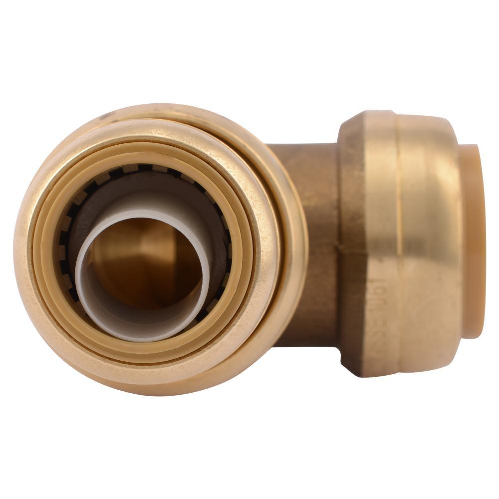 SharkBite&reg; Natural Brass Push Reducing 90 Degree Elbow 