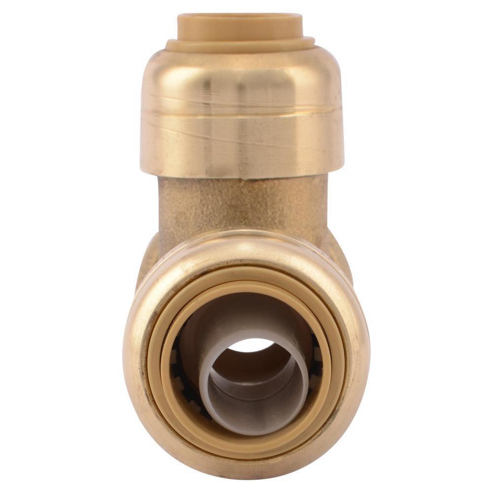 SharkBite&reg; Natural Brass Push Brass Reducing Tee 