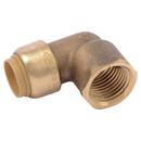 SharkBite&reg; Natural Brass Push x FNPT Brass Standard Radius 90 Degree Elbow 