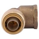 SharkBite&reg; Natural Brass Push x FNPT Brass Standard Radius 90 Degree Elbow 